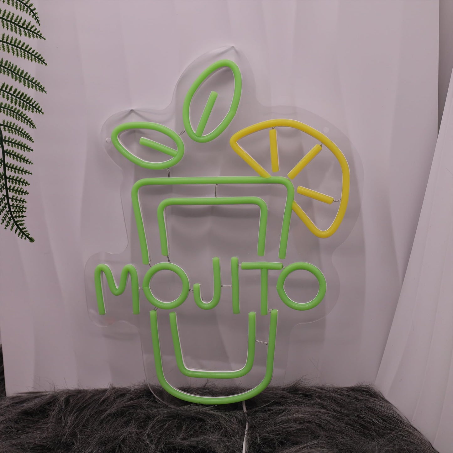 Mojito Neon Sign LED, Dimmable, USB, Wall Hanging (16 x 12.4 Inch)