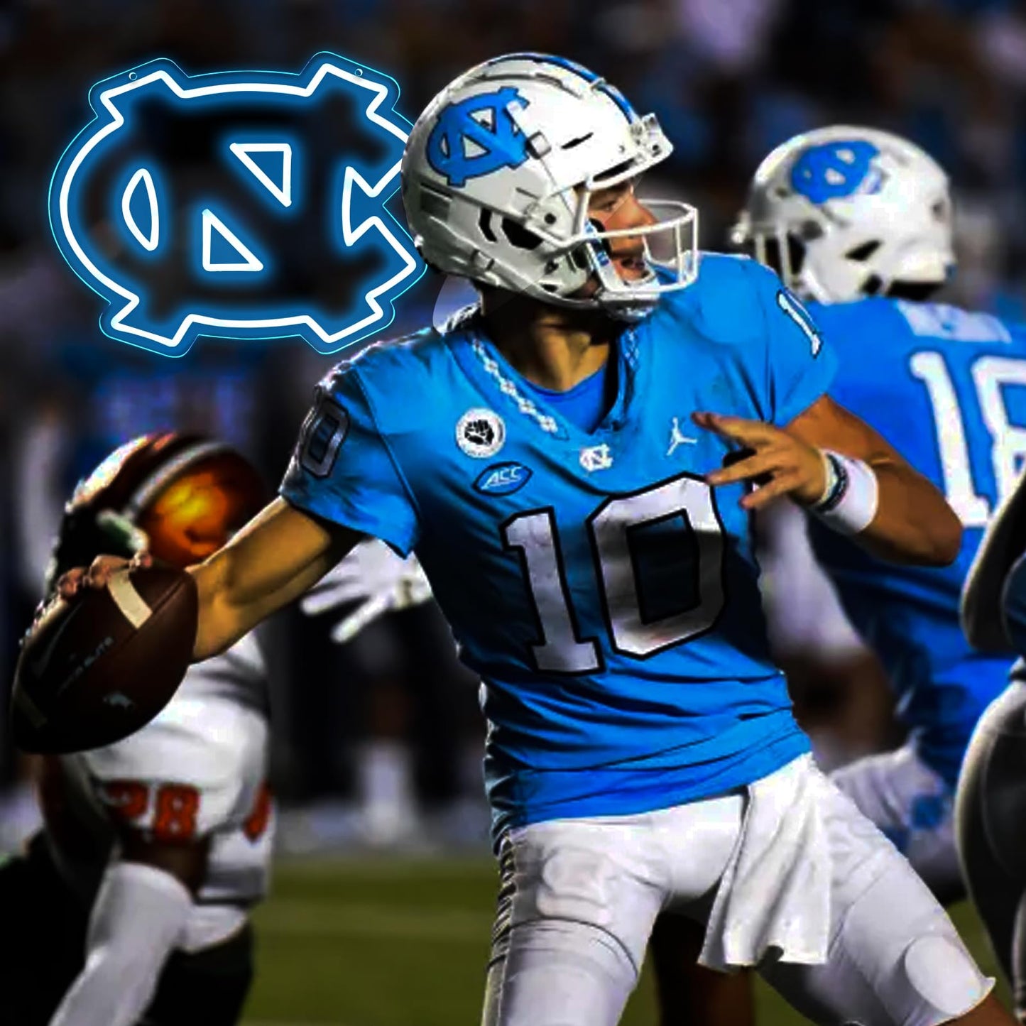North Carolina College Football Neon Sign LED For Room, Garage, Man-cave, Bar, 15.2” x 11.8” inch