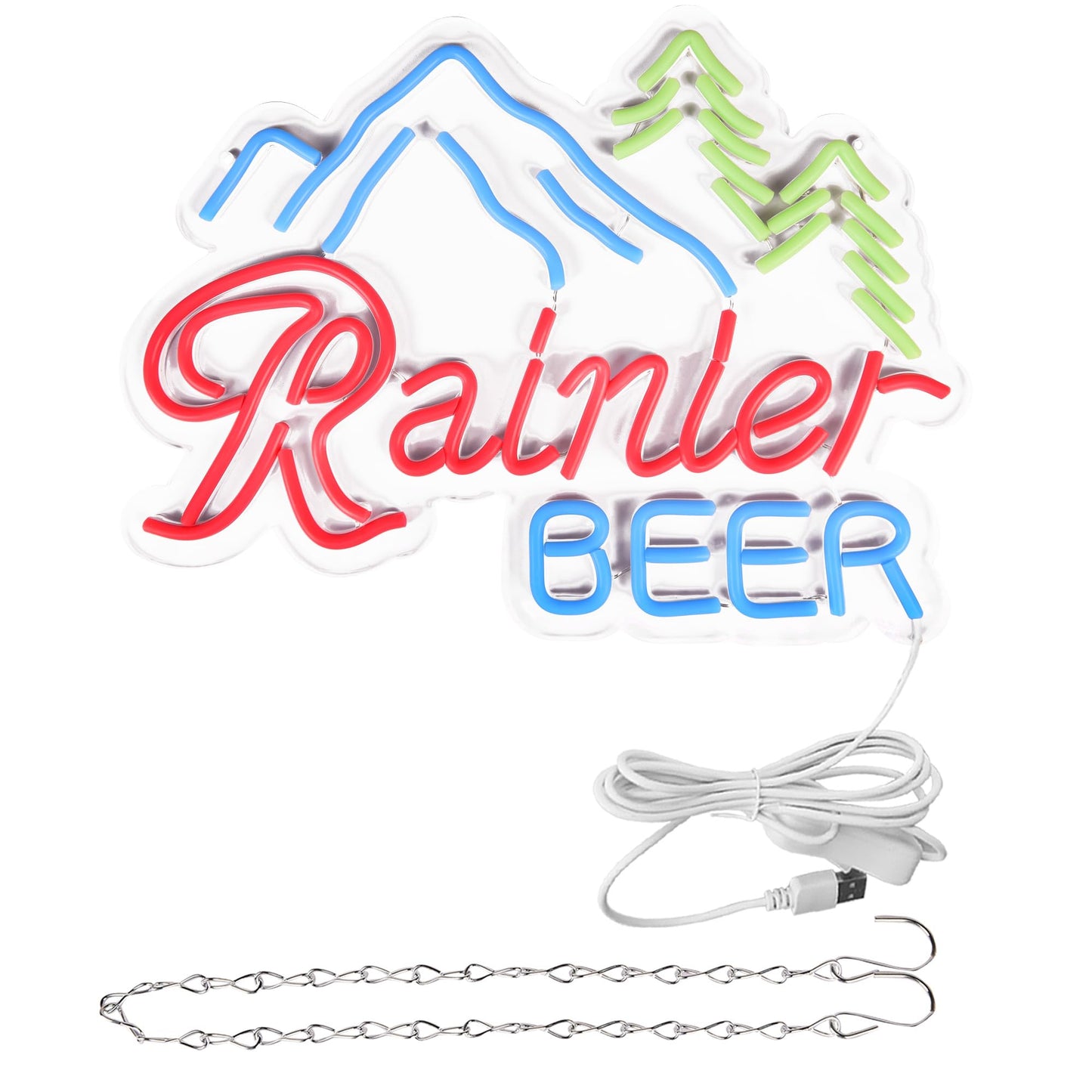 Beer Bar LED Neon Sign, USB Powered, 18x13 inches