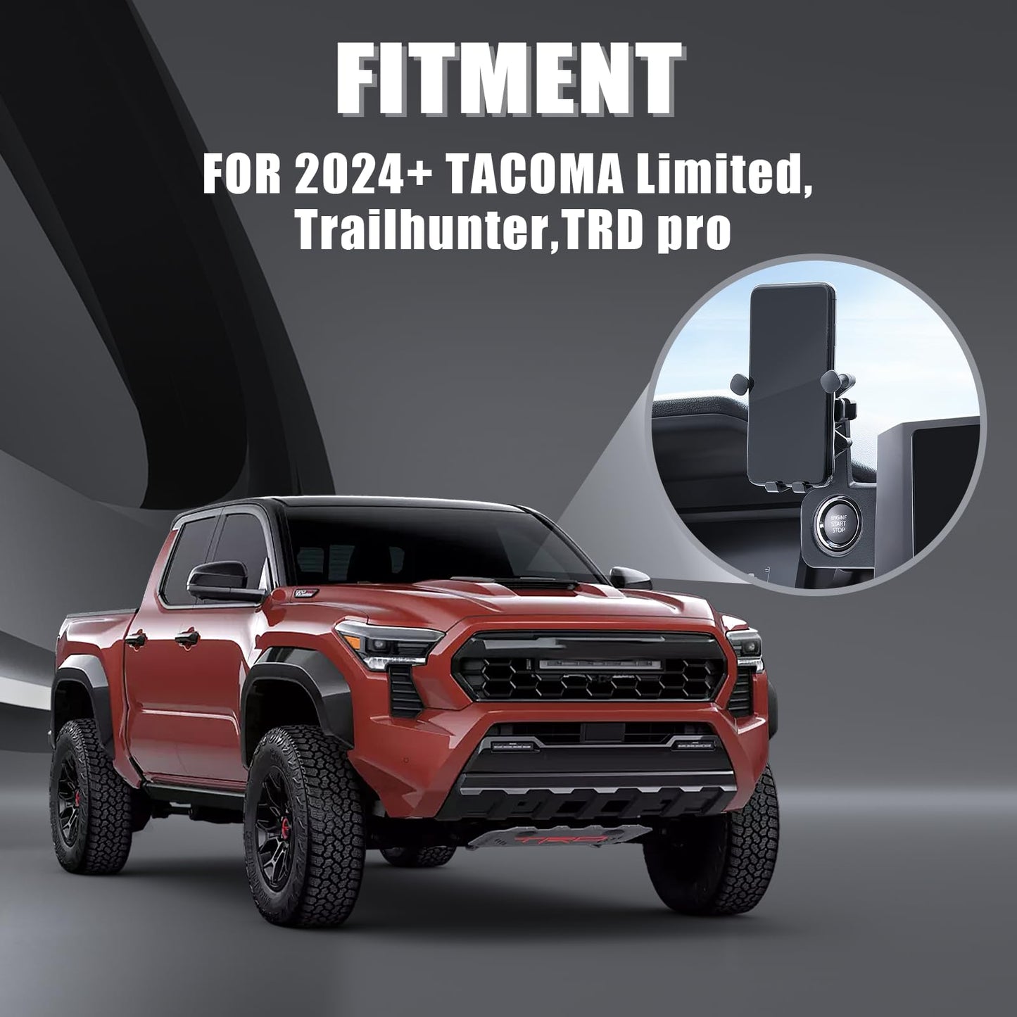 Phone Mount for Tacoma 2024-2025, Gen 4th