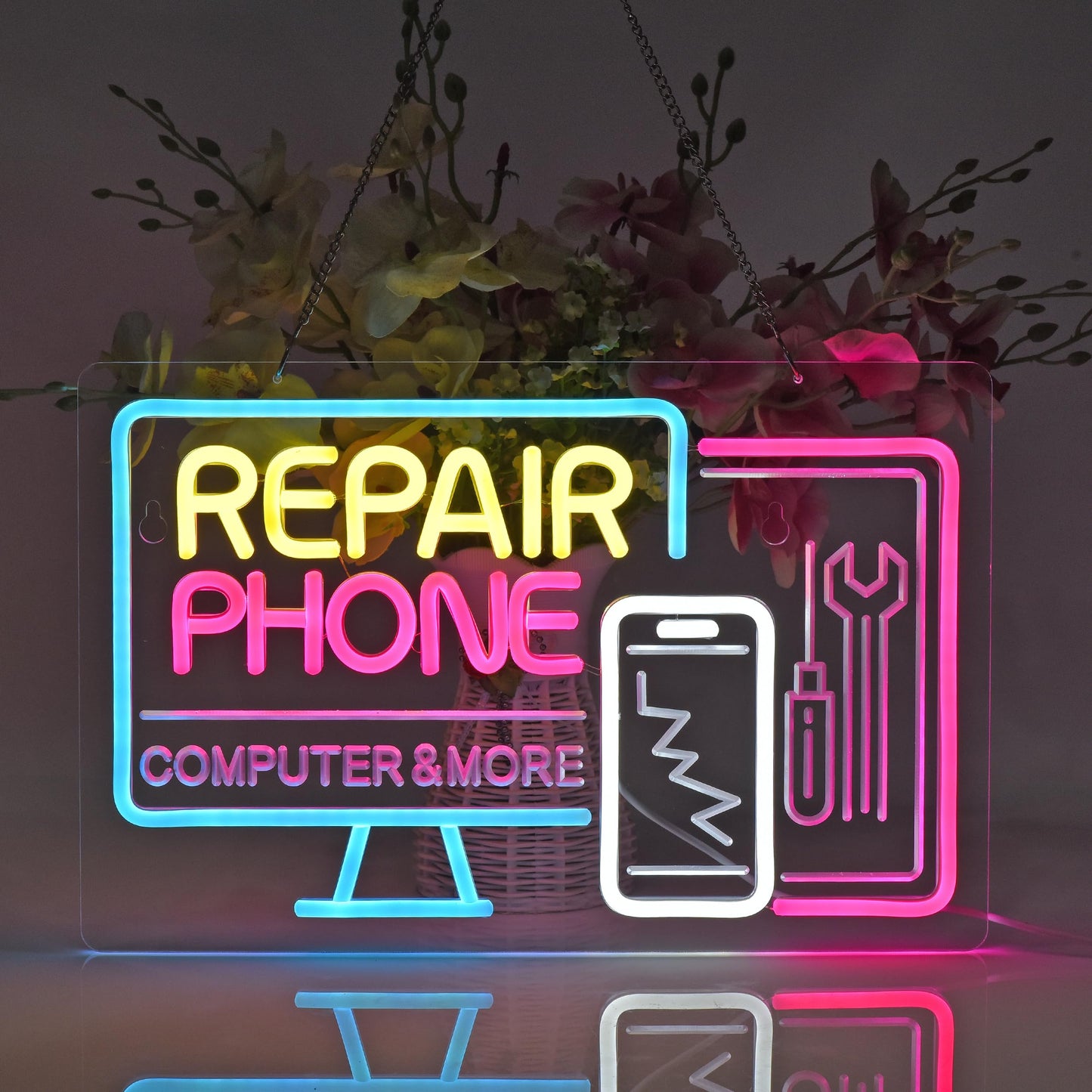 Phone Repair Neon Sign LED For Room, Bar, Garage, Man-cave 15.75” x 10.2” inch