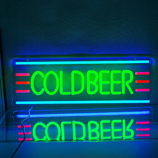 Cold Beer Neon Sign Dimmable Neon LED 16.5" x 5.8"