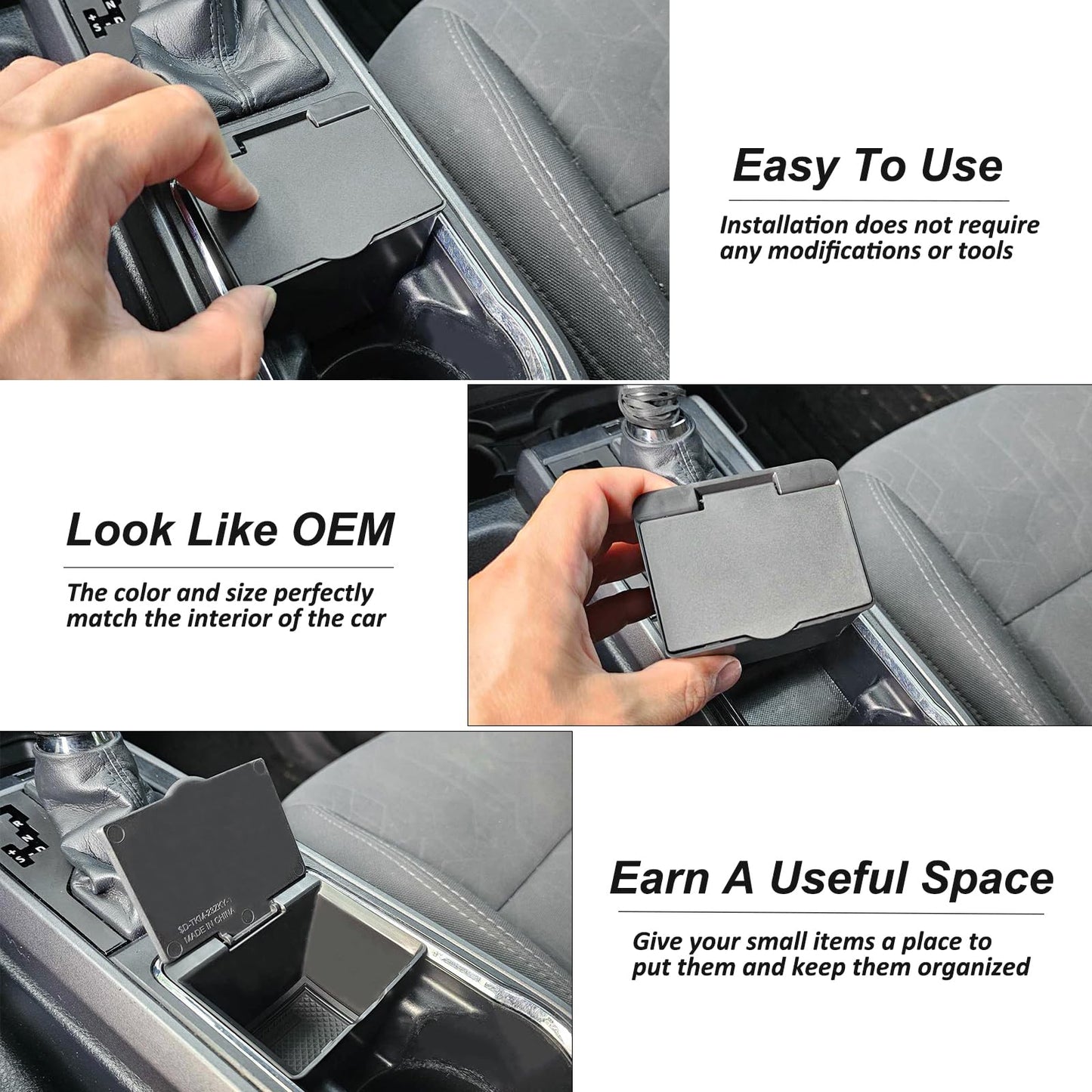 Center Console Coin Box Organizer for Toyota Tacoma 2016-2023