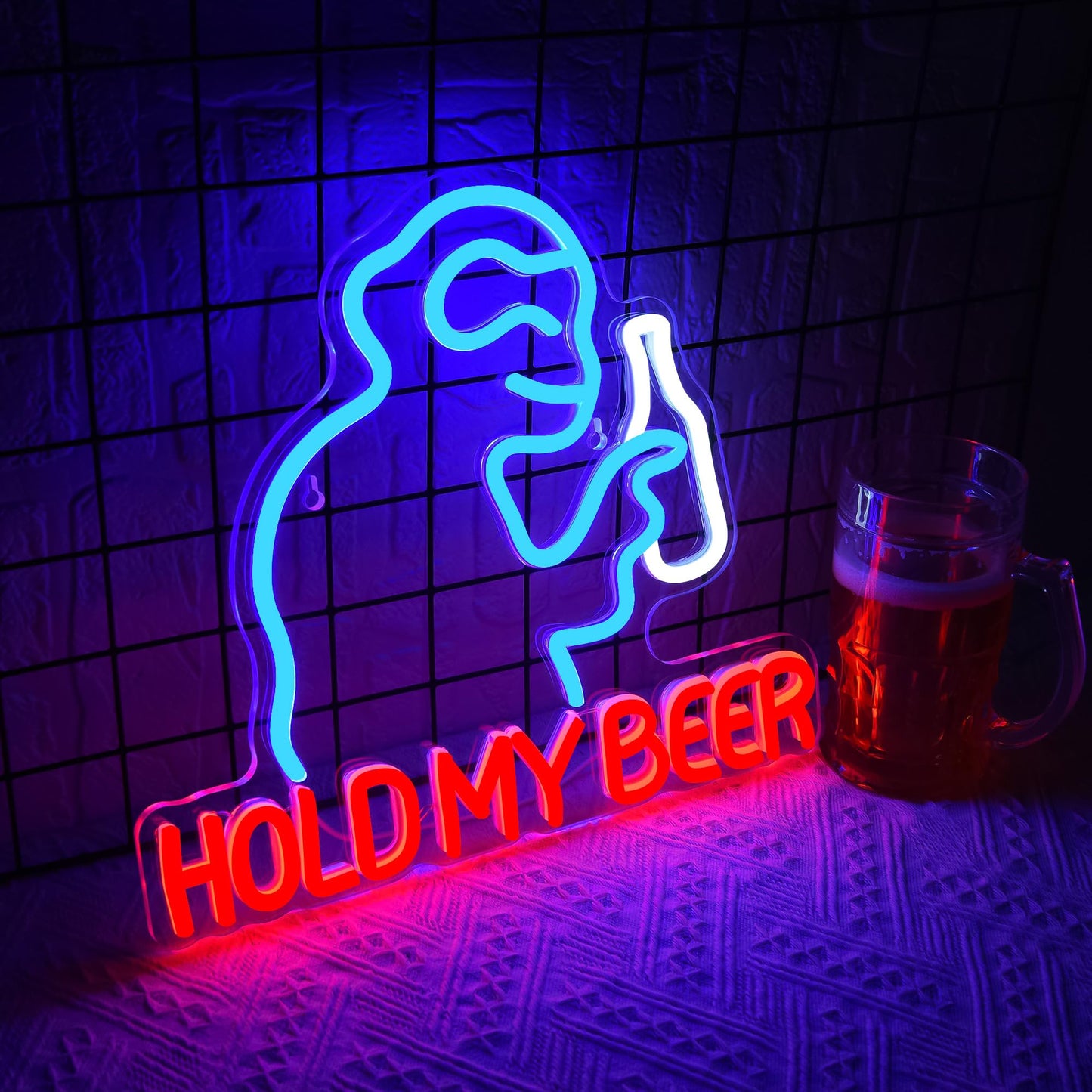 Neon Sign LED For Room, Bar , Garage , Man-cave 13.38” x 13.77” inch