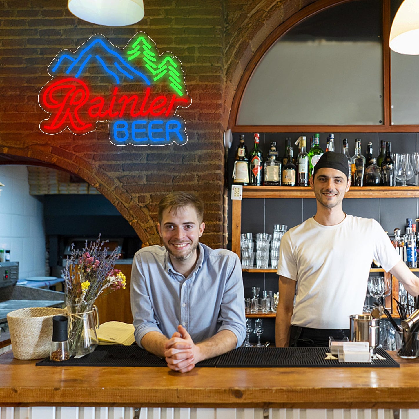 Beer Bar LED Neon Sign, USB Powered, 18x13 inches