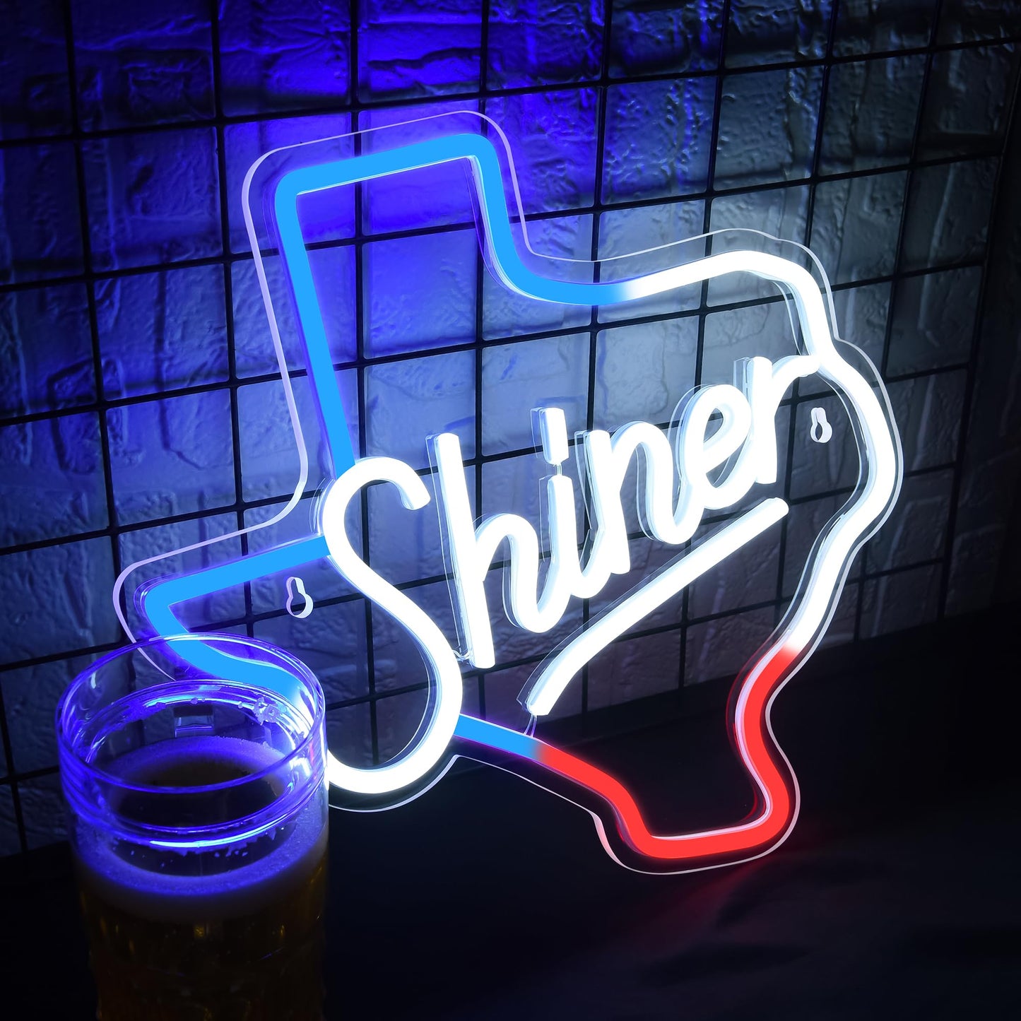 Beer Neon Sign Shinr LED For Room, Bar, Garage ,Man-cave 12.7” x 13.58” inch