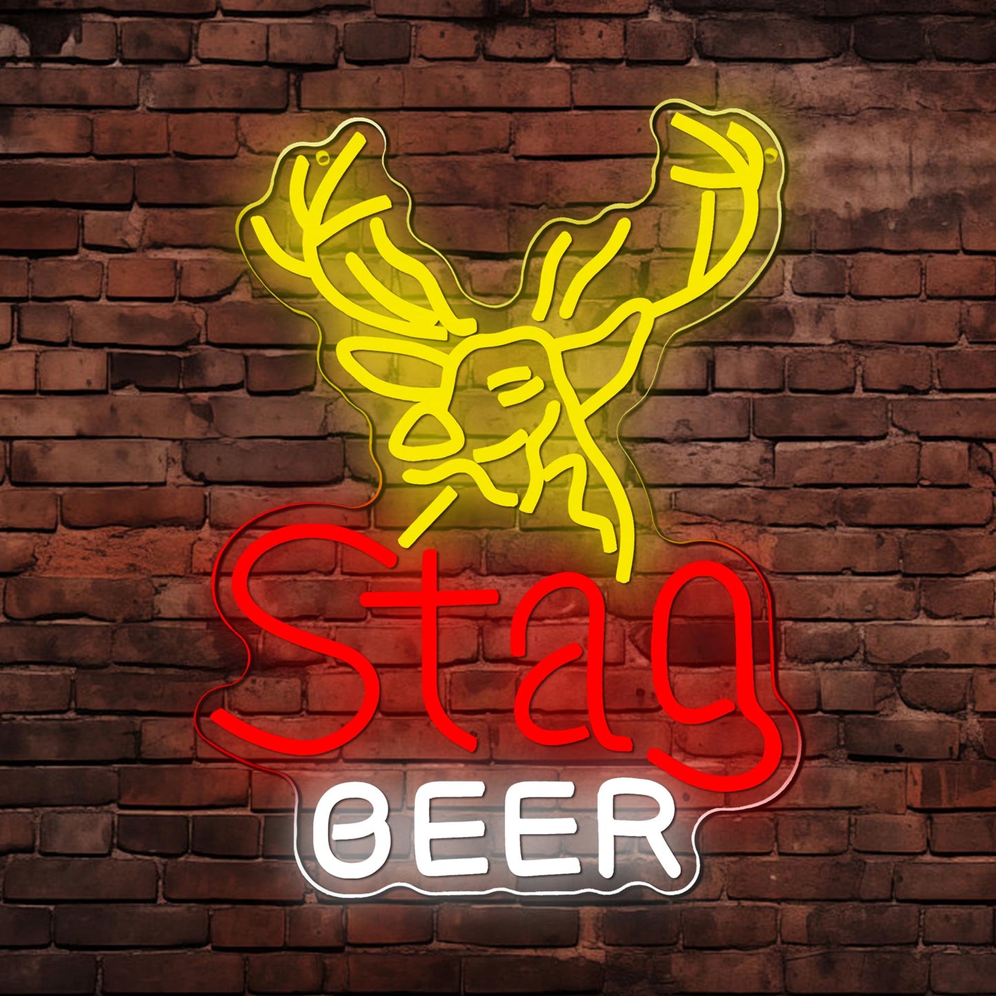 Beer Bar Neon LED Sign, Dimmable, USB Powered, (17 x 13 inch)