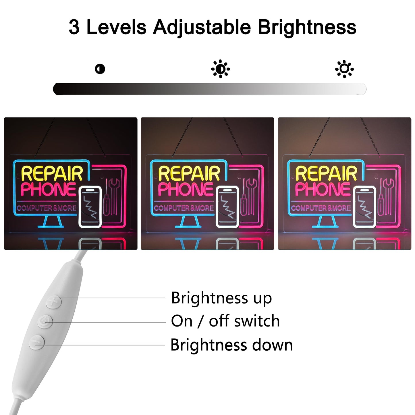 Phone Repair Neon Sign LED For Room, Bar, Garage, Man-cave 15.75” x 10.2” inch