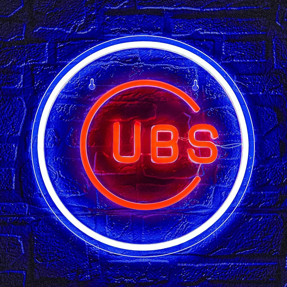 Chicago Cubs LED Neon Sign For Bar, Garage , Mancave 12” x 12” Inch