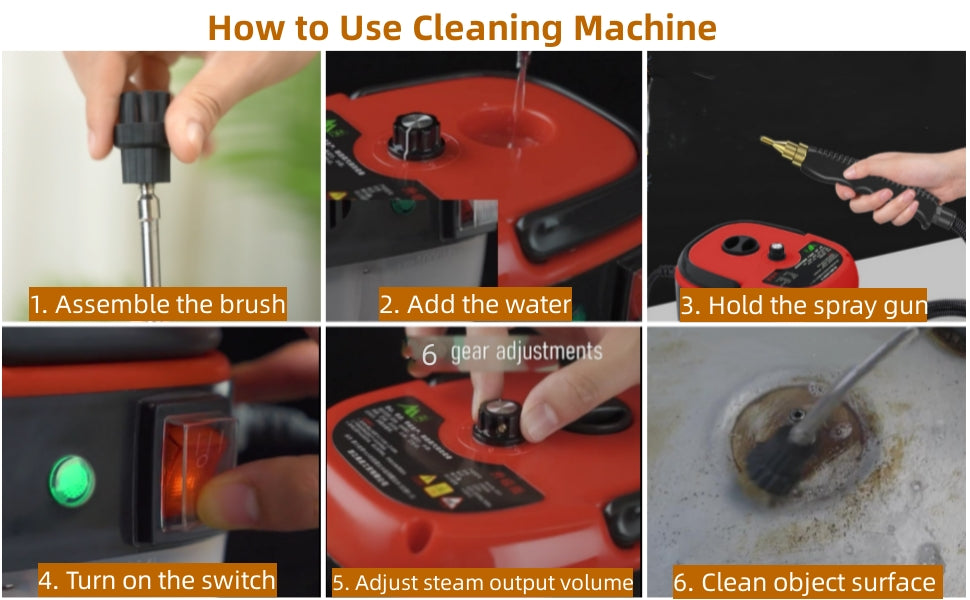 Handheld Pressurized Steam Cleaner,2500W High Temp Portable