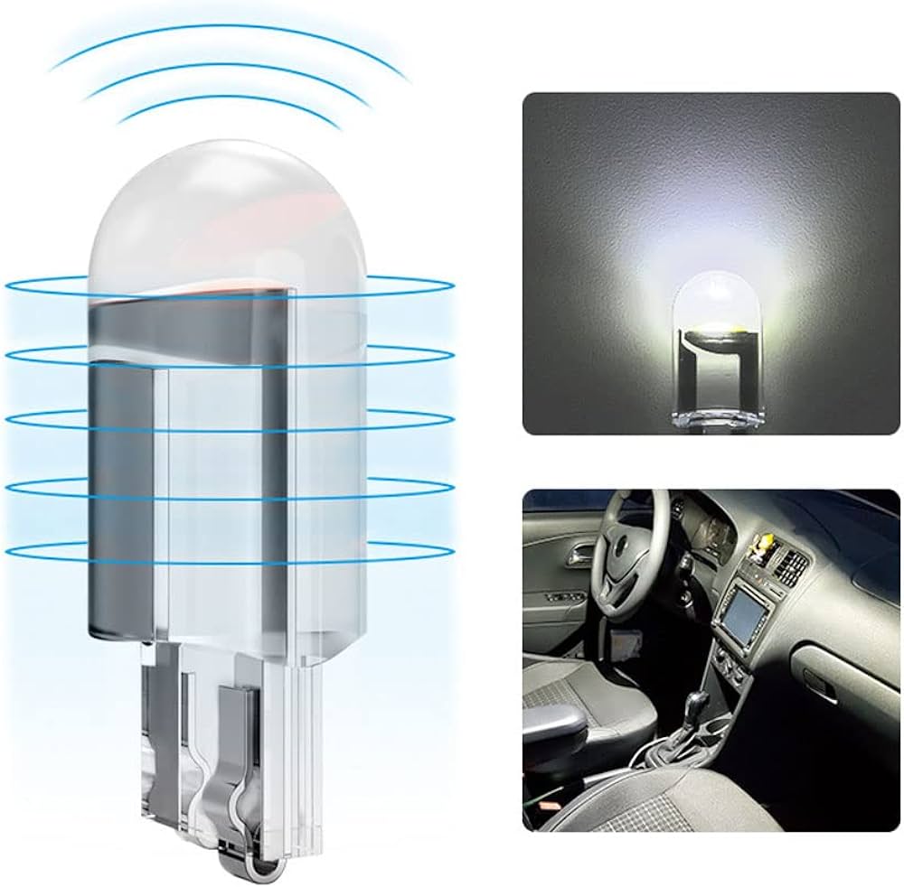 10pcs High Brightness LED Car Light replaces bulb sizes T10, 194, 168, 912, 921