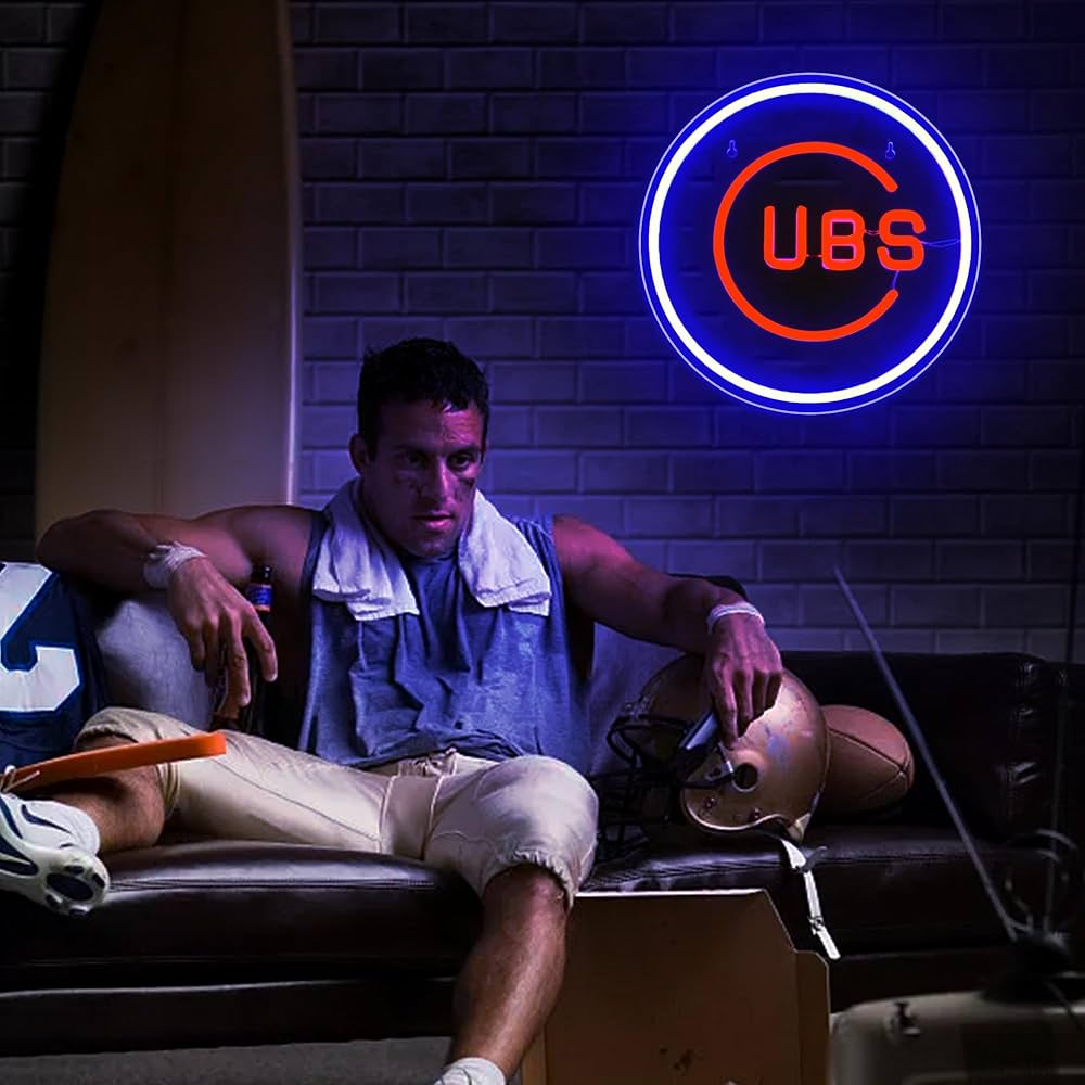 Chicago Cubs LED Neon Sign For Bar, Garage , Mancave 12” x 12” Inch