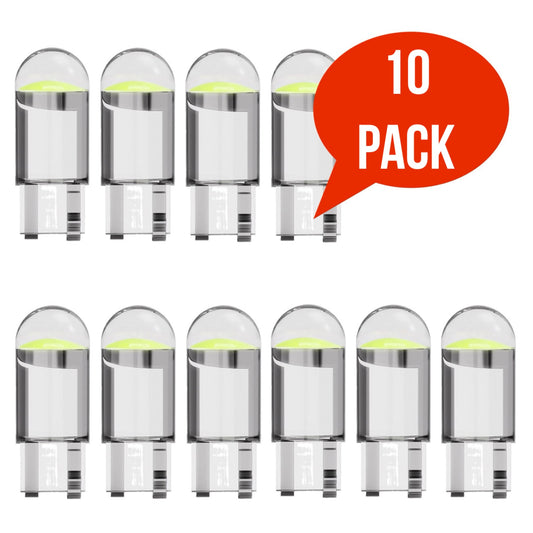 10pcs High Brightness LED Car Light replacement bulb for sizes T10, 194, 168, 912, 921