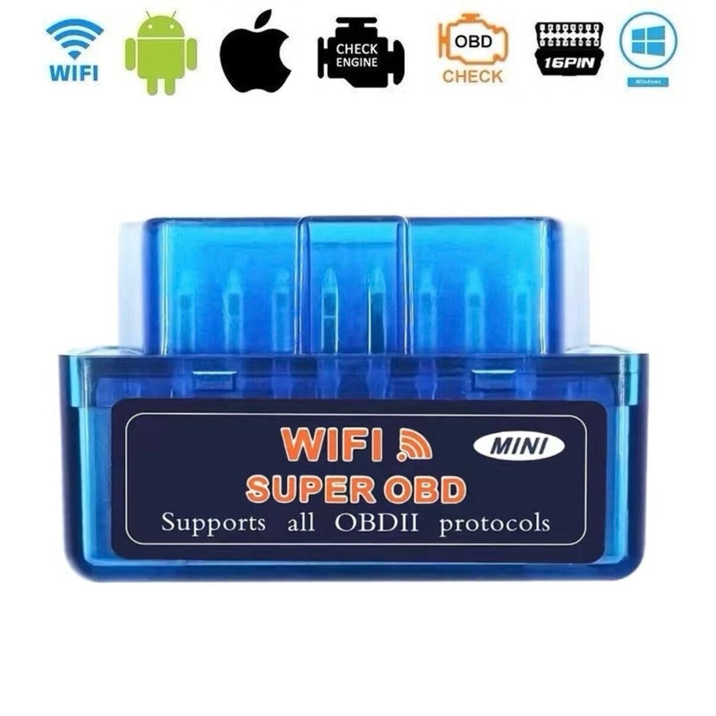 Vehicle ELM327 WiFi OBD2 Scan Tool OBD Code Reader For Apple iPhone Android