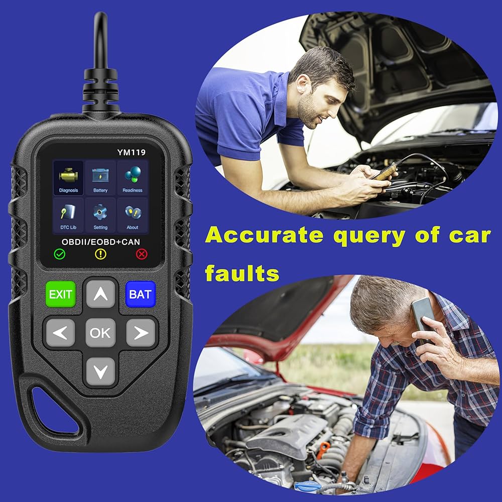 OBDII Scanner, YM119 OBD2 CAN Auto Car Code Reader Diagnostic Scanner Tool