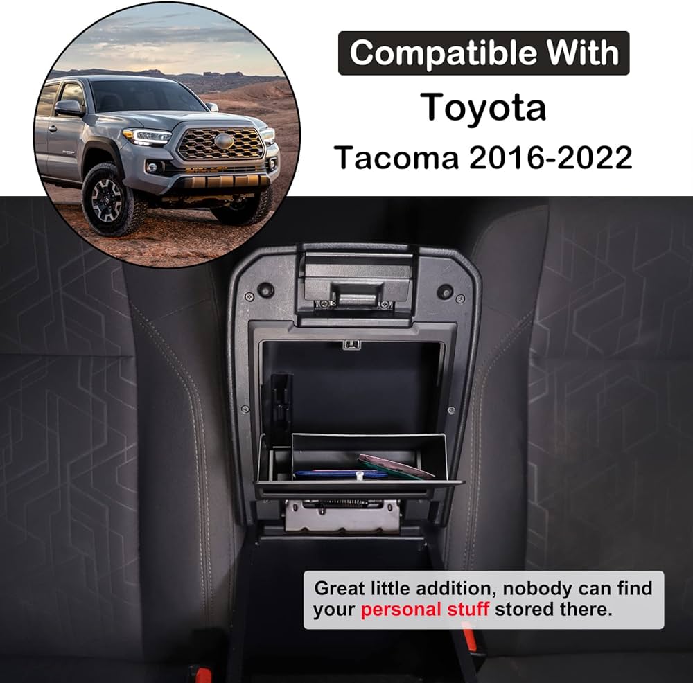 Tacoma Secret Compartment Console Storage V2 for Toyota Tacoma 3rd Gen 2016-2023