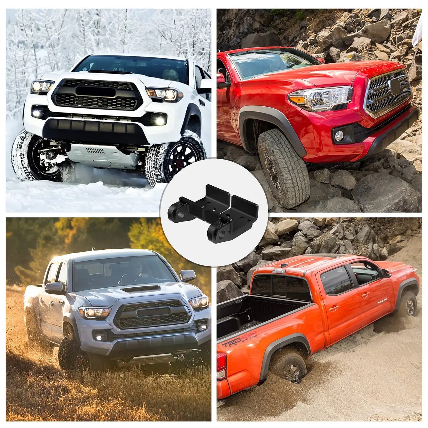 Front Tow Hook Mounting Bracket Compatible with Toyota Tacoma 2009-2023 (bracket only)