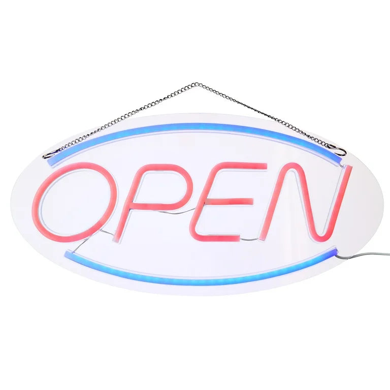 Neon LED Open Sign, 17.7 in x 8.7 in