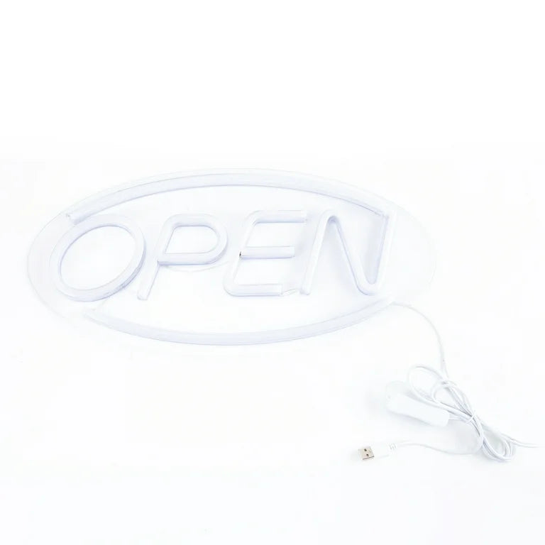 Neon LED Open Sign, 17.7 in x 8.7 in
