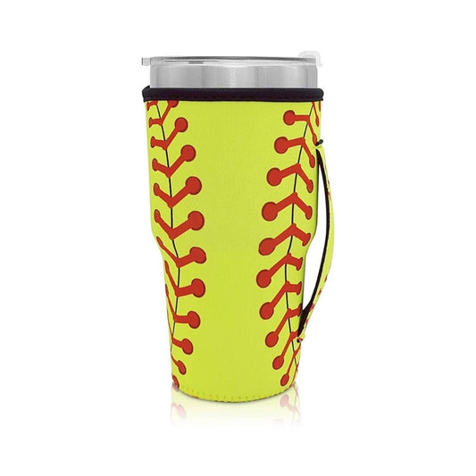 Tumbler Koozie Sleeve for Softball Fans - Keep Your Drink Cold and Hands Dry