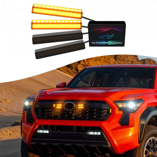 Amber LED Grill Lights for 2024 Toyota Tacoma LED, 4Pcs