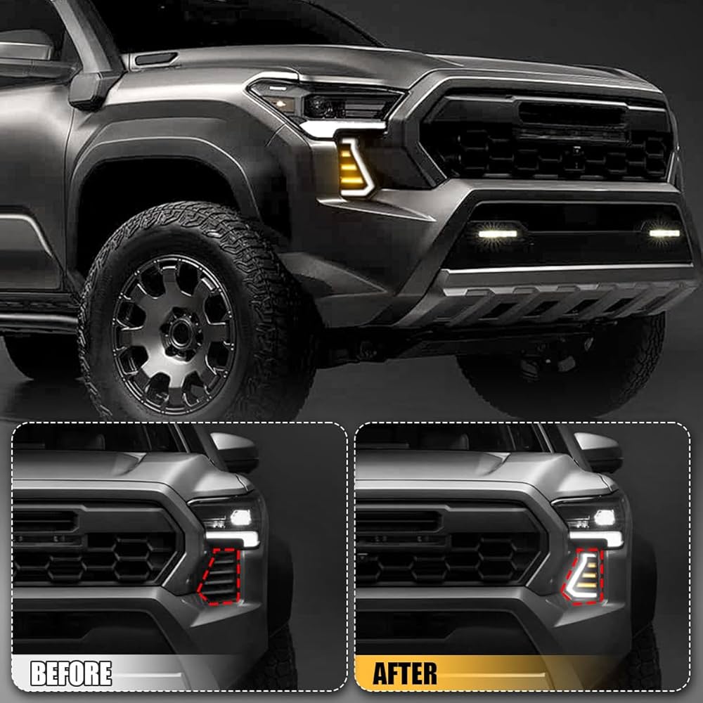 Toyota Tacoma 2024 2025 LED DRL Fog Light Sequential Turn Signal (set)