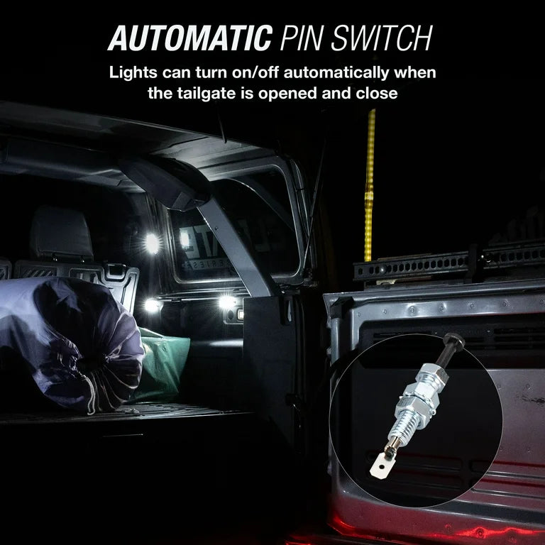Truck Bed LED Lighting Kit - Bright White, IP65, 3M Adhesive, 8 Lights, Universal