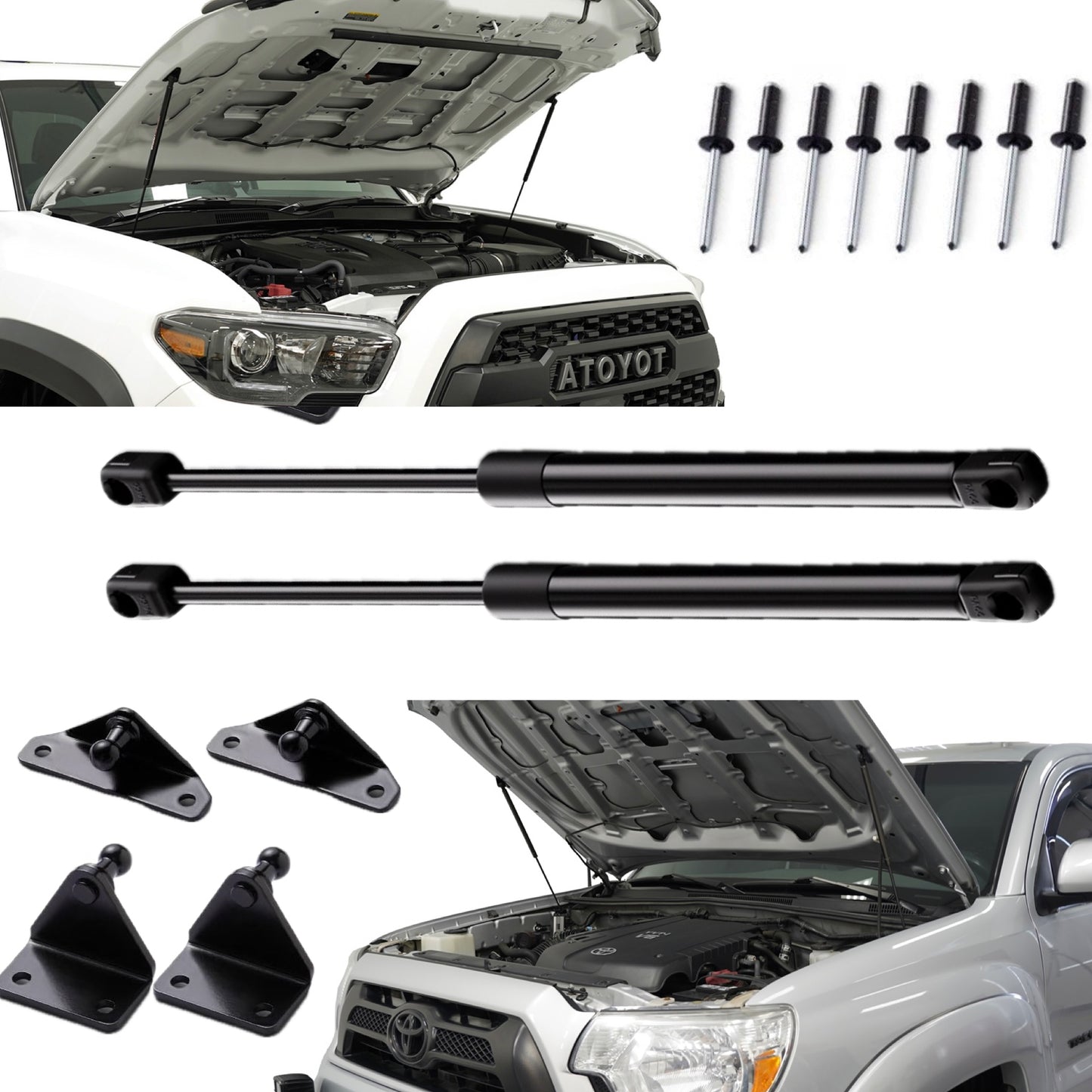 Hood Struts for Toyota Tacoma 2005-2023, Lift Support Fits Toyota Tacoma Engine Hood, 2 Pcs