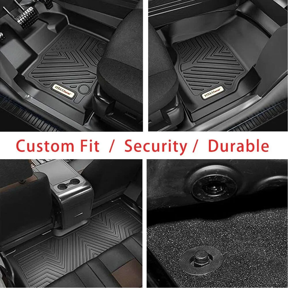 Front + Rear Floor Mats for 2019-2023 Toyota RAV4 All Season TPE Floor Liner