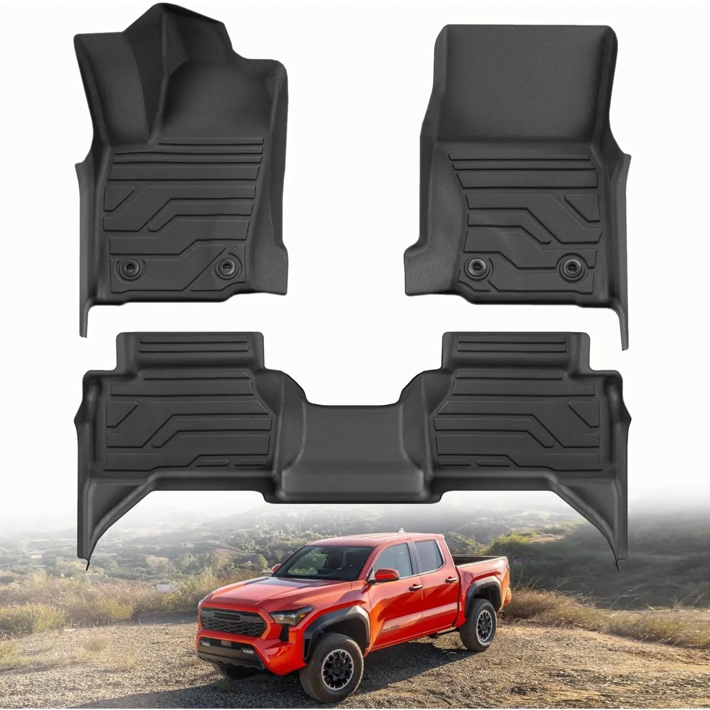 Floor Mats for Toyota Tacoma 2024-2025 Double Cab Floor Mats